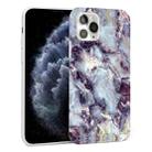 Glossy Marble Pattern TPU Protective Case For iPhone 11 Pro(Dark Purple) - 1