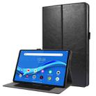 For Lenovo Tab M10 Plus Crazy Horse Texture Horizontal Flip Leather Case with 2-folding Holder & Card Slot(Black) - 1