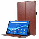 For Lenovo Tab M10 Plus Crazy Horse Texture Horizontal Flip Leather Case with 2-folding Holder & Card Slot(Brown) - 1