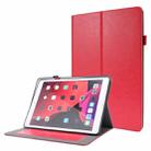 For iPad 10.2 / iPad Pro 10.5 Crazy Horse Texture Horizontal Flip Leather Case with 2-folding Holder & Card Slot(Red) - 1