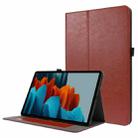 For Samsung Galaxy Tab S8+ / Tab S8 Plus /  Tab S7 FE / Tab S7+ / T970 Crazy Horse Texture Horizontal Flip Leather Case with 2-folding Holder & Card Slot(Brown) - 1