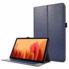 For Samsung Galaxy Tab A7 (2020) Crazy Horse Texture Horizontal Flip Leather Case with 2-folding Holder & Card Slot(Dark Blue) - 1