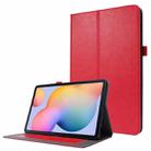 For Samsung Galaxy Tab S8 / Galaxy Tab S7 / SM-870 Crazy Horse Texture Horizontal Flip Leather Case with 2-folding Holder & Card Slot(Red) - 1
