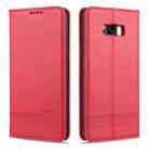 For Samsung Galaxy S8+ AZNS Magnetic Calf Texture Horizontal Flip Leather Case with Card Slots & Holder & Wallet(Red) - 1