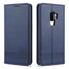 For Samsung Galaxy S9 AZNS Magnetic Calf Texture Horizontal Flip Leather Case with Card Slots & Holder & Wallet(Dark Blue) - 1