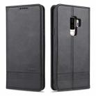 For Samsung Galaxy S9+ AZNS Magnetic Calf Texture Horizontal Flip Leather Case with Card Slots & Holder & Wallet(Black) - 1