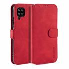 For Samsung Galaxy A42 5G DG.MING Retro Oil Side Horizontal Flip Protective Case(Red) - 1