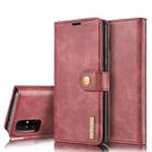For Samsung Galaxy M51 DG.MING Crazy Horse Texture Flip Detachable Magnetic Leather Case with Holder & Card Slots & Wallet(Red) - 1