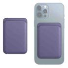 Leather Wallet Pouch Card Holder Magsafing Case for iPhone 13 Series / 12 Series (Purple) - 1