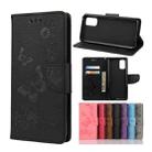 For OPPO Realme 7 Pro 5G Butterflies Embossing Horizontal Flip Leather Case with Holder & Card Slots & Wallet(Black) - 1