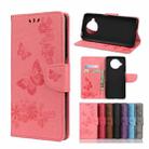 For Xiaomi Mi 10T Lite 5G Butterflies Embossing Horizontal Flip Leather Case with Holder & Card Slots & Wallet(Pink) - 1