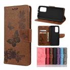 For Xiaomi Mi 10T 5G Butterflies Embossing Horizontal Flip Leather Case with Holder & Card Slots & Wallet(Brown) - 1