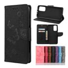 For Xiaomi Mi 10T 5G Butterflies Embossing Horizontal Flip Leather Case with Holder & Card Slots & Wallet(Black) - 1