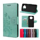 For Xiaomi Mi 10T Lite 5G Butterflies Love Flowers Embossing Horizontal Flip Leather Case with Holder & Card Slots & Wallet(Green) - 1