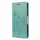For Xiaomi Mi 10T Lite 5G Butterflies Love Flowers Embossing Horizontal Flip Leather Case with Holder & Card Slots & Wallet(Green) - 2