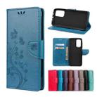 For Xiaomi Mi 10T Pro 5G Butterflies Love Flowers Embossing Horizontal Flip Leather Case with Holder & Card Slots & Wallet(Blue) - 1