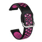 For Samsung Galaxy Watch Active2 44mm Two-color Silicone Watch Band(Black+Rose Red) - 1