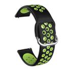 For Samsung Galaxy Watch Active2 44mm Two-color Silicone Watch Band(Black+Lime Green) - 1