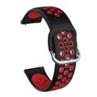 For Samsung Galaxy Watch Active2 44mm Two-color Silicone Watch Band(Black+Red) - 1
