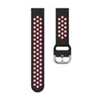 For Samsung Galaxy Watch Active2 44mm Two-color Silicone Watch Band(Black+Red) - 2