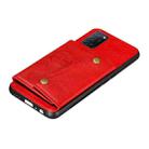 For OPPO Realme 7 Pro Double Buckle PU + TPU Shockproof Magnetic Protective Case with Card Slots & Holder(Red) - 4