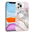 For iPhone 11 Glossy Marble Pattern TPU Protective Case For iPhone 12 mini(Purple Grey) - 1