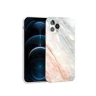 Glossy Marble Pattern TPU Protective Case For iPhone 12 Pro Max(Orange White) - 1