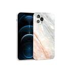 Glossy Marble Pattern TPU Protective Case For iPhone 11(Orange White) - 1