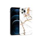 Glossy Marble Pattern TPU Protective Case For iPhone 11 Pro Max(Khaki White) - 1