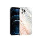 Glossy Marble Pattern TPU Protective Case For iPhone 11 Pro Max(Orange White) - 1