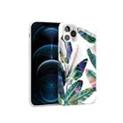 Glossy Plant Pattern TPU Protective Case For iPhone 12 Pro Max(Color Banana Leaf) - 1