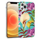 Glossy Flower Pattern TPU Protective Case For iPhone 12 mini(F4) - 1