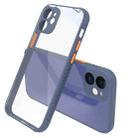 Tire Side Texture Contrast Button Shockproof PC + TPU Phone Protective Case For iPhone 12(Gray Blue) - 1