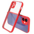 Tire Side Texture Contrast Button Shockproof PC + TPU Phone Protective Case For iPhone 12(Red) - 1