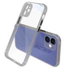 Tire Side Texture Contrast Button Shockproof PC + TPU Phone Protective Case For iPhone 12(Transparent White) - 1