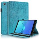 For Huawei MediaPad M5 10.8 inch Life Tree Series Horizontal Flip Leather Case with Holder & Card Slots & Pen Slot(Lake Blue) - 1