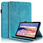 For Huawei MediaPad T5 10.1 inch Life Tree Series Horizontal Flip Leather Case with Holder & Card Slots & Pen Slot(Lake Blue) - 1