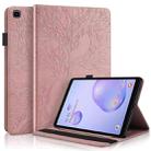 For Samsung Galaxy Tab A 8.0 (2019) T290 Life Tree Series Horizontal Flip Leather Case with Holder & Card Slots & Pen Slot(Rose Gold) - 1