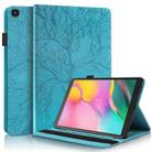 For Samsung Galaxy Tab A 10.1 (2019) T510/T515 Life Tree Series Horizontal Flip Leather Case with Holder & Card Slots & Pen Slot(Lake Blue) - 1