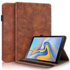 For Samsung Galaxy Tab A 10.5 T590 Life Tree Series Horizontal Flip Leather Case with Holder & Card Slots & Pen Slot(Brown) - 1