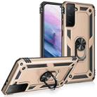 For Samsung Galaxy S21+ 5G Shockproof TPU + PC Protective Case with 360 Degree Rotating Holder(Gold) - 1