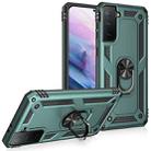For Samsung Galaxy S21+ 5G Shockproof TPU + PC Protective Case with 360 Degree Rotating Holder(Green) - 1