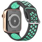 Two-tone Silicone Watch Band For Apple Watch Series 7 41mm / 6 & SE & 5 & 4 40mm / 3 & 2 & 1 38mm(Grey Teal) - 1