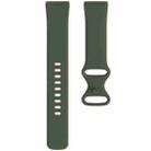 For Fitbit Versa 3 / Sense Silicone Watch Band, Size: S(Dark Green) - 2