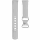 For Fitbit Versa 3 / Sense Silicone Watch Band, Size: S(White) - 2