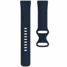 For Fitbit Versa 3 / Sense Silicone Watch Band, Size: S(Navy Blue) - 2