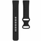 For Fitbit Versa 3 / Sense Silicone Watch Band, Size: S(Black) - 2