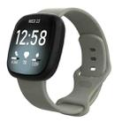 For Fitbit Versa 3 / Sense Silicone Watch Band, Size: S(Grey) - 1