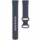 For Fitbit Versa 3 / Sense Silicone Watch Band, Size: S(Blue Grey) - 2