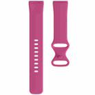 For Fitbit Versa 3 / Sense Silicone Watch Band, Size: S(Rose Red) - 2